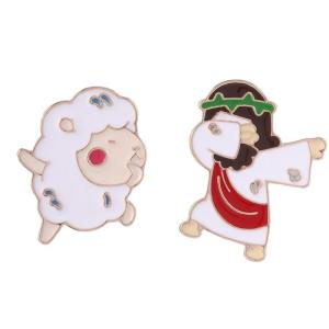 Jesuses Messiah Enamel Brooch PinsFunny Enamel Pins Cool Button Pins Christian Faith Icons Brooch Lapel Pins Kid Adult