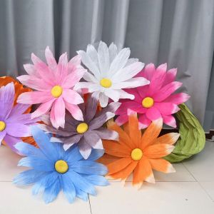 MISUPS 50cm Artificial Daisy Giant Non-woven Fake Flowers Fashion Flower Show Props Welcome Flower Wedding Party Background Wall Decoration