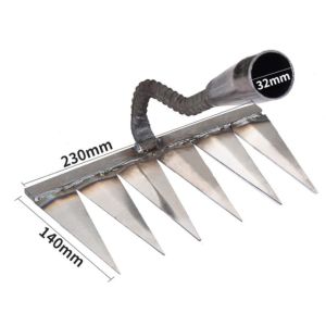 Ezey【High Quality】6-Tooth Hoe Weeding and Soil Loosening Tool Scarifier Artifact Welding Agricultural Tools