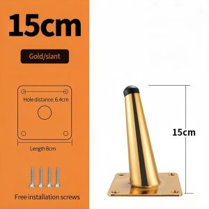15/20/25/30/35/40cm Golden Furniture Legs For Sofa Bed Couch Tables TV Cabinets feet Oblique Straight Feets