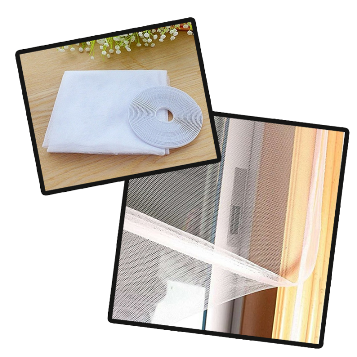 [SG SELLER] MOSQUITO NET WINDOW SCREEN MESH NET CURTAIN VELCRO INSECT ...