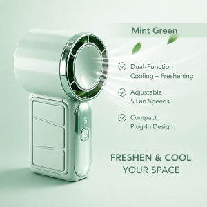 NANATECH X666 4000mah Turbo Fan Handheld USB Rechargeable Portable Fan with 5 Wind Speeds Strong Breeze