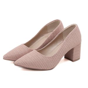 2inch Fashion Chunky Slip on Pointed Toe Elegant Style Womens Heels GK237