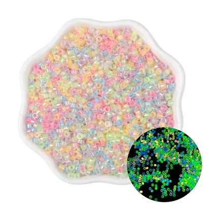 10g 700Pcs/Lot 2.5mm High Quality Luminous Glow In The Dark Czech Glass Beads For Needle Work DIY Necklace Bracelet Jewelry Making Accessories