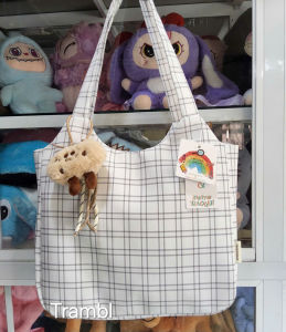 Túi tote đeo vai xách tay quai bầu có khóa kéo mã 951 kèm móc khóa siêu hợp thời trang