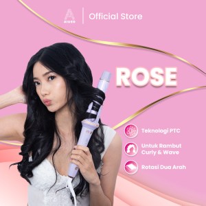 Catokan AIUEO Rose 168 Curly Otomatis Kriting Otomatis Korean Wave Style Hair Curler