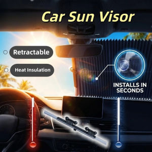 Car Sunblind Retractable Windshield Cover Foldable Suction Cups Insulation Front Sunscreen Blocker