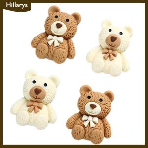 [Hillarys] 10Pcs Cartoon Resin Mini Bear Charms For DIY Jewelry Making Accessories