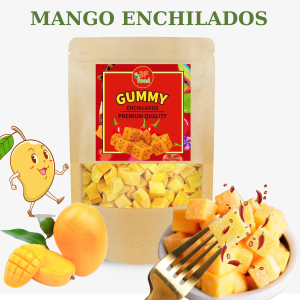 MANGO ENCHILADOS - Special Gummy Snack Sour Salty Sweet and Spicy PACK 100g/250g/500g/1kg