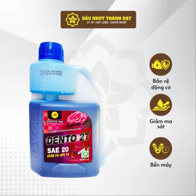 Dầu Nhớt DENTO 2T 500ml cho Động Cơ 2 Thì Máy Cắt Cỏ Máy Cưa