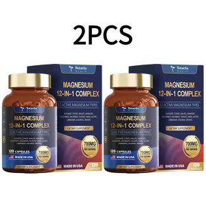 FDAMagnesium 700mg 12-in-1 Complex for Better Sleep Anxiety Stress Relief Muscle Recovery 120 Caps