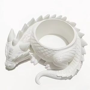 CHUAN Nhựa Chậu trồng cây Rồng Ngủ Kết cấu thủ công In 3D Chậu trồng cây Nghệ thuật Mini Chậu cây mọng nước Trang chủ