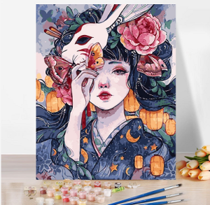 Great-King DIY Painting by Number kid for adult Flower feast girls collection paint by number on canvas home Living decoration Unique Gift 【40x50cm】