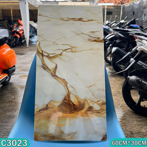 10 LEMBAR Wallpaper dinding VINYL Marble 30 x 60 cm High Quality