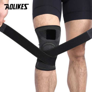 Pelindung Lutut Aolikes 7720 Deker Penyangga Lutut Protector Kneepad Olahraga Voli Tenis Lari Gym Futsal Basket Fitness Support Decker Knee Pad Elastis Anti Slip