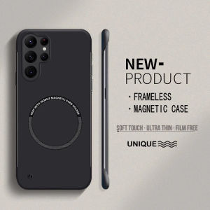 Ultra Thin Hard PC Magnetic Frameless Phone Case For  Samsung Galaxy S24 S23 S22 S21 S20 FE Plus Note20 Ultra Matte Cover