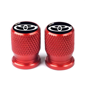 2/4PCS Toyota Car Tire Valve Cap Wheel Stem Air Cover Metal Dust-proof Tyre Valve Cap For GR Wigo Vios Rush Innova Hilux Raize Avanza Fortuner HiAce Yaris Corolla Altis Agya Veloz