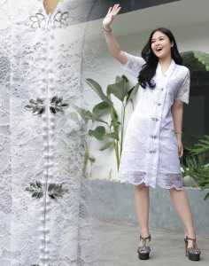 Midi Dress Brokat Vania Jumbo Ld 96-130cm Big Size Gaun EdiSi NATARU