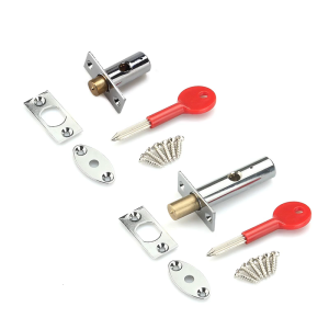 2Pcs Mortice Door Bolts with Star Key AntiTheft Door Security Rack Bolts Pipe Tube Well Security Mortise Lock Enduring