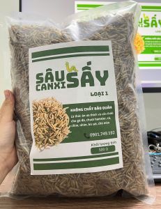 [GIÁ SỈ] Túi 500gr Sâu canxi sấy khô HÀNG LOẠI 1 dành cho gà đá chuột hamster chim nhím và các loại thú cưng khác