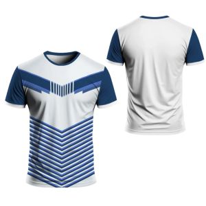Mens Sports T-Shirt with 3D Geometric Stripes Bright Camouflage Print Quick Drying Breathable Sports and Leisure Style T-Shirt