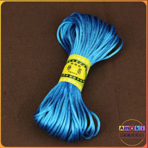 AmoKi 2.5mm Width Polyester Braided Long Rope DIY Chinese Knot Weaving 20m/bundle