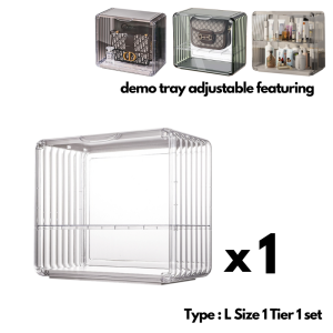Nexcam Clear PET Acrylic Stackable Display Storage Boxes
