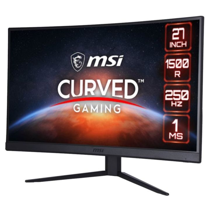 (0%) MSI MONITOR (จอมอนิเตอร์เกมแบบโค้ง) Gaming MSI G27C4X : 27" VA FHD 250Hz CURVED FREESYNC PREMIUM/16:9/300Nits/1ms(VRB)/Color gamut:113% sRGB, 89% DCI-P3/DisplayPortx1,HDMIx2/Warranty3Year