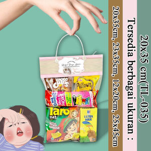 ISI 15 PCS COD TAS SNACK MURAH TAS AQIQAH 20x35TL035 - TAS PLASTIK HAMPERS TAS KADO / HADIAH PESTA / TAS SOUVENIR - TAS SNACK ULANG TAHUN