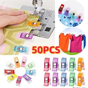 50pcs/100pcs Multipurpose Sewing Clips Premium Quilting Clips Assorted Colors Fabric Clips for Sewing Supplies Quilting Accessories Crafting Tools Sewing Positioning Clip