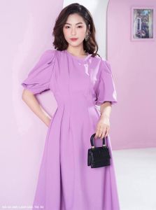 MyDu Shop | Đầm Xếp Ly MS 2469 – Tay Ngắn Dún Chất Thun Lạnh Gân Co Giãn Tôn Dáng