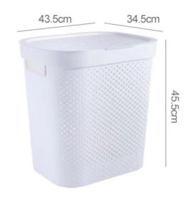 Laundry Basket 45L & 60L Minimalist Style With Lid Dirty Clothes Basket - Large Capacity AIR Circulation Dirty Clothes Laundry Basket