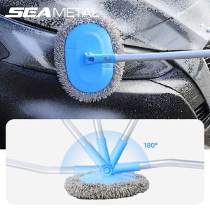 Cây Lau Nhà Rửa Xe Có Thể Thu Gọn Thông Dụng Bàn Chải Chenille Ba Phần Cho Tất Cả Các Xe Ô Tô