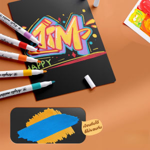 VIVOLILV (ส่วนลด 50%) 🌟🌟 12-80pcs มาร์คปากกากันน้ำโพรพิลีนมาร์คเกอร์ปากกาจิตรกรรมศิลปะอุปกรณ์วาดภาพนักเรียน