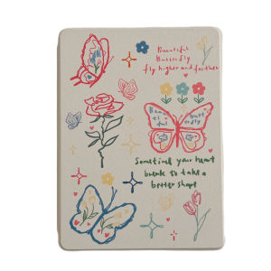 เคสiPadหมุน 360° Air5 Air6 11 Gen9 Air7 Gen11 Beautiful Butterfly ช่องใส่ปากกาขวา Acrylic เคส ipad Pro 11 2021 gen10 air4 gen8 mini6 MINI7 Air6/7 13 Pro13 2024