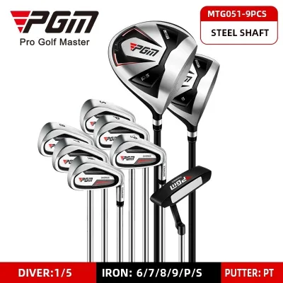 PGM Mens Beginner Left and Right Hand Golf Club Set (including bag) (9/12 pieces) MTG051
