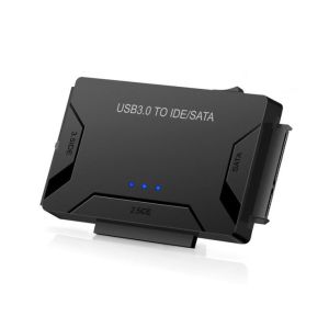 3 Pin UK Plug USB to IDE Converter USB 3.0 to SATA and IDE Hard Drive Adapter for 2.5/3.5 inch IDESATA HDD SDDCD/DVD ROM CD-RWCOMBODVD-RW.DVD-RAM with 12V2A power adapter and 4pin Power Cable with ON/OFF Swith