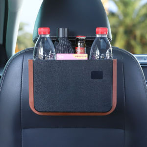 Multifunction Car Seat Back Storage Box Garbage Can Portable Foldable Waterproof Trash Can Hanging Bag Storage Organizer Car Accessories Interior