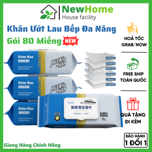 Khăn Ướt Lau Bếp Đa Năng 1 Gói 80 Miếng Siêu Tiết Kiệm Nội Địa Trung