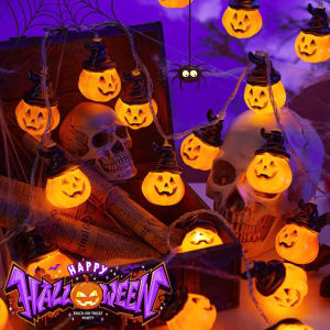 Dây đèn Led bí ngô trang trí Halloween nhà ma