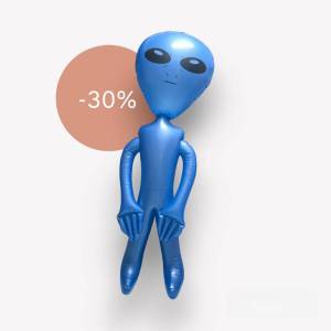 เอเลี่ยนเป่าลม สูง150cm วัสดุPVC ตุ๊กตาเอเลี่ยนลอยน้ำได้ มนุษย์ต่างดาวเป่าลม