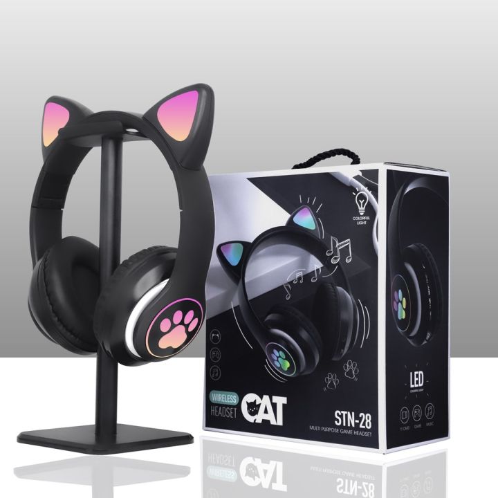 B39 JST28 Headset Anak Motif Kuping Kucing Bando Model Telinga