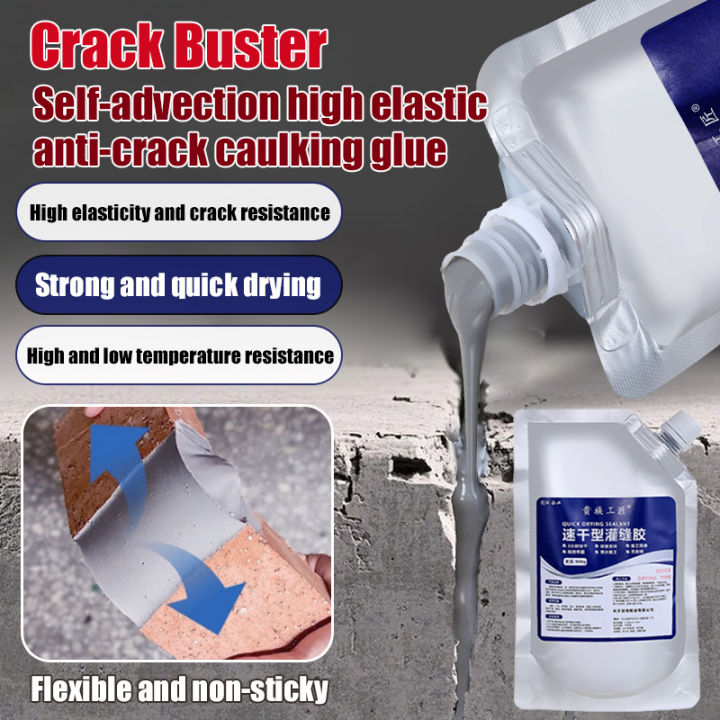 500g Caulking Adhesive Waterproof Sealant Roof Floor Caulk Glue for Concrete Joint Filling Sealants Crack Wall Joint Repair Glue