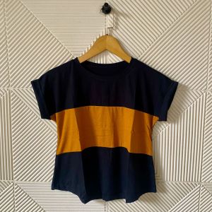 atasan stik balik kombinasi warna lengan pendek wanita/atasan wanita/korean style/crop top terlaris