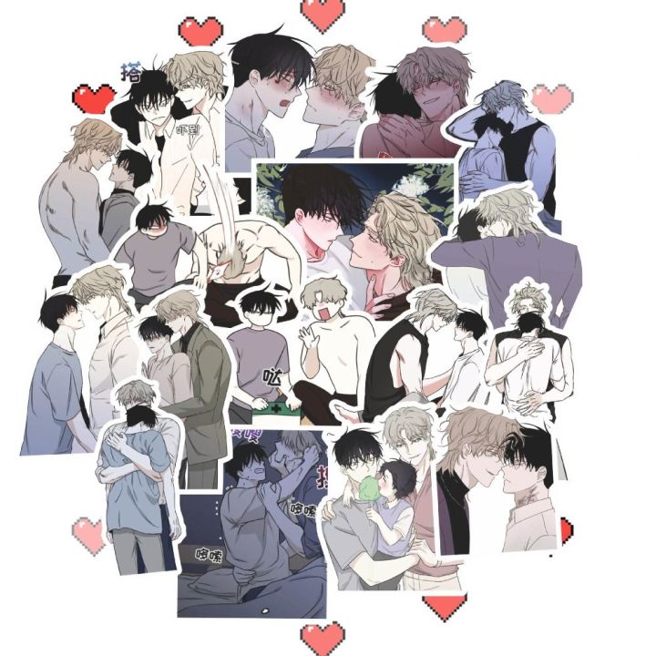 AIRABELLE Jinx Anime Korean BL Manwha Jinx Sticker Joo Jaekyung Korean BL Manwha Kim Dan Manga Stickers Manga Goods Kim Dan Joo Jaekyung Manga Stickers Collection