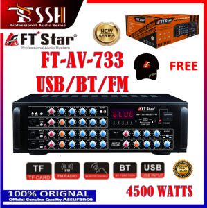 FT-Star AV-733 Amplifier USB/BT/FM Karaoke with 4500 Watts Power