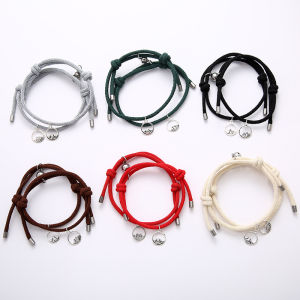 Lovelylife🔥 Gelang Couple Tali Isi 2 Magnet Attract Persahabatan Tangan Wanita Bracelet