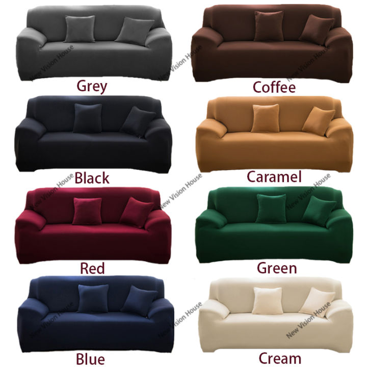 Sofa Cover 1/2/3/4 Seat stretchable and Elastic L Shape Universal Couch ...