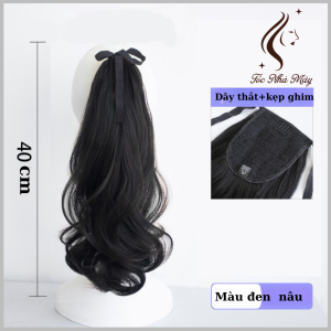 Tóc buộc xoăn dáng đuôi dài 40cm Nhà Mây Tóc cột đuôi ngựa xoăn đẹp phong cách hàn quốc-M09