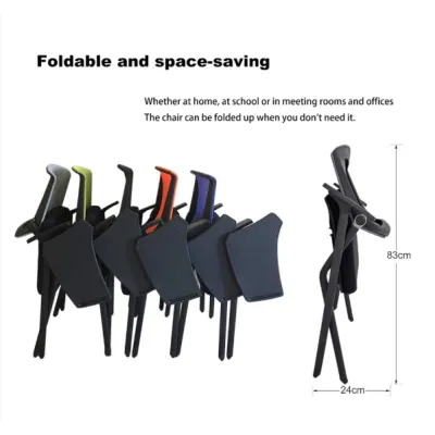 Study Training Chair with writing board and rocking backrest for Multi function Foldable